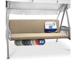Beautissu Loft HS Schommelbank Kussen 3-zits Set 2x 180x50 cm Taupe – Zit- en Rugkussen met Rits