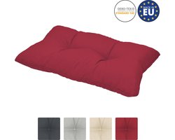 Beautissu loungekussen XLuna â€“ rugkussen rood 70x40 cm kussen in matraskussen kwaliteit