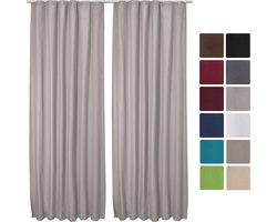 Beautissu Set van 2 Isolerende Gordijnen met Plooiband Amelie TK - Thermische Gordijnen Kant en Klaar Verduisterend 140x245cm Grijs - Koude Bescherming & Warmte Isolerend