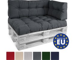 Beautissu Style – Palletkussen Rugkussen Graphiet Grijs 120x40 cm voor Palletbank – Matraskussen Kwaliteit