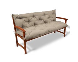 Beautissu Tuinbank kussen Flair BR - kussens voor tuinmeubelen 100 x 50 x 50 cm natuur - zitkussen en rugkussen