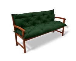Beautissu Tuinbank kussen Flair BR - kussens voor tuinmeubelen 120 x 50 x 50 cm donker groen - zitkussen en rugkussen