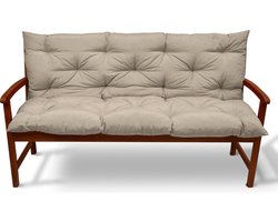 Beautissu Tuinbank kussen Flair BR - kussens voor tuinmeubelen 120 x 50 x 50 cm natuur - zitkussen en rugkussen
