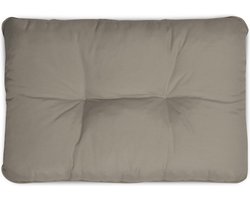 Beautissu Tuinkussen Waterafstotend Outdoor Kussen 60x40x12 cm – Rugkussen Licht Grijs Kussen voor Tuinmeubelen – Flair Lounge