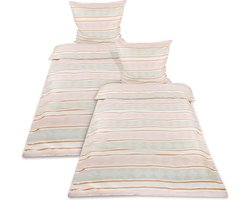 Beautissu Viola - Dekbedovertrek Flanel Tweepersoons - 2x Dekbed 135x200 cm & 2x Kussensloop 80x80 cm – Flanellen Dekbedhoes Coral