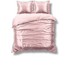 Beauty Silk Dekbedovertrek - 200x200/220 - Glans Satijn - Licht Roze