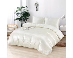 Beauty Silk Dekbedovertrek Satijn Crème - 200x200/220 cm + 2 kussenslopen