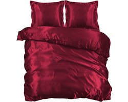 Beauty Silk - Dekbedovertrek Satijn - Rood - 140x200/220