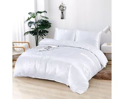 Beauty Silk - Dekbedovertrek Satijn - Wit - 140x200/220