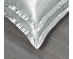 Beauty Silk Satijnen Kussenslopen Set van 2 stuks 60 x 70 cm Zilver - Glans Satijn