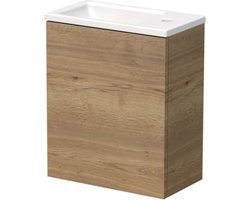 Beaux Marseille fonteinmeubel met fontein en deur rechts 40cm natuur eiken