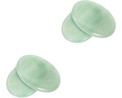 Beavorty 4 Stuks decompressie steen schraapplaat voor druk stenen masseren gereedschap Gua Sha-steen huishoudelijke massagesteen reliëf massage steen verwarming edelsteen agaat