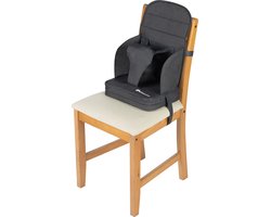 Bebecomfort Travel Booster hoge stoel voor kinderen, draagbaar en opvouwbaar, extra bekleding, voor kinderen vanaf 6 maanden tot 3 jaar (15 kg), Graphite