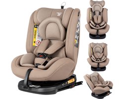 Bebies First Kiddo Autostoel 360° Draaibaar met Isofix – i-Size – Baby & Kind 0-12 Jaar (40-150 cm) – Beige