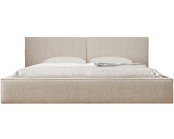 Bed 06 - Gestoffeerd tweepersoonsbed met bouclé overtrek - 160x200 cm - Elegant en comfortabel - Crème (Anthology 20)