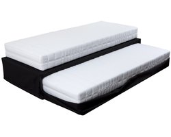 Bed Box Wonen Boxtwin met matrassen 80x210 cm onderschuifbed