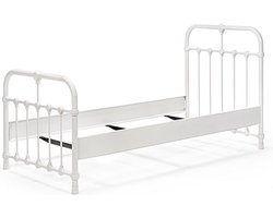 Bed Box Wonen - Kinderbed - Erma - 90x210 - Wit - Metaal - eenpersoons