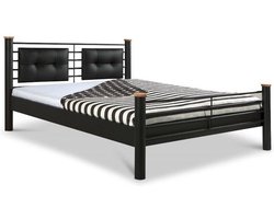 Bed Box Wonen - Luna metalen bed - Zwart - 160x200