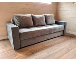 Bed Box Wonen - Luxe slaapbank - 142x192 - Antraciet