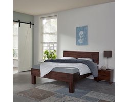 Bed Box Wonen - Massief beuken houten bed Lovesch Basic - 160x200 - Natuur gelakt