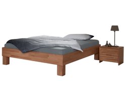 Bed Box Wonen Massief beuken houten bed Tarnovo Basic 180x200 cm Natuur gelakt