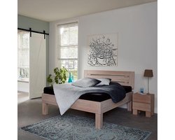 Bed Box Wonen - Massief eiken houten bed Gabrovo Premium - 180x200 - Natuur geolied