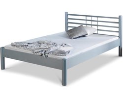Bed Box Wonen - Mia metalen bed - 140x200 - zilver