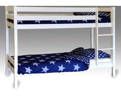 Bed Box Wonen - Stapelbed Viking - 90 cm x 200 cm - Wit Massief Grenen