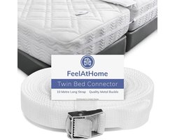 Bed Brug voor Tweepersoonsbed Maken - Universele Matras Verbindingsband 10 Meter met Metalen Gesp