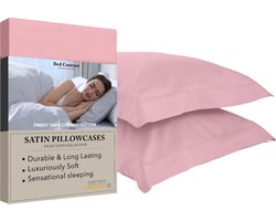 Bed Couture Katoen Satijn Kussenslopen set 60x70 cm - 100% puur Egyptisch gemerceriseerd katoen - Met hotel sluiting