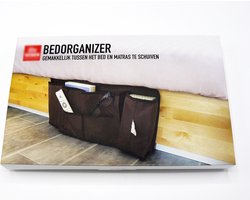 Bed en Bank Organizer - Bruin - 5 Vakken - Opbergzak Bed en bank - Opbergbox Bed en Bank