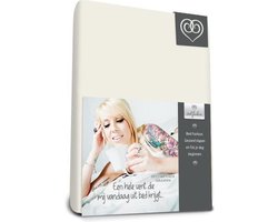 Bed-fashion jersey hoeslaken Creme - 90 x 210 cm - Beige