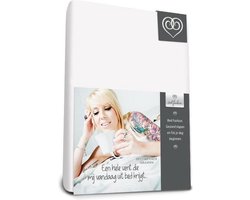 Bed-Fashion jersey topdek hoeslaken Wit - 90 x 210 cm - Wit