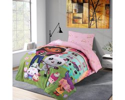 Bed Glow & Apparel – Beddengoedset | Dekbedovertrek 140x200 + Hoeslaken 90x200+25 + Kussensloop 60x70 | 100% Katoen | Roze
