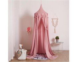 Bed Hemel - Hemelbed Klamboe - Kinderkamer Decoratie - Zacht En Ademend - 240 cm Hoog - Roze