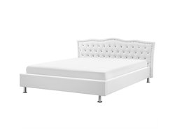 Bed Kunstleer METZ 180 x 200 cm Wit