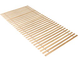 Bed Lattenbodem 90 x 200 cm - Bedbodem - 28 latten - Vlak - Max. 150kg - Hout - Rollattenbodem