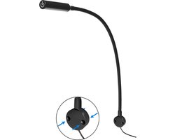 Bed Leeslamp met Dimfunctie - 200lm - 1 Bedlamp - Mat Zwart - met Universele Bevestiging