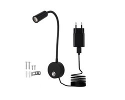 Bed Leeslampjes - Set van 2 - Mat Zwart - Dimbaar - met Blinde Bevestiging - Verlichting - woonartikel