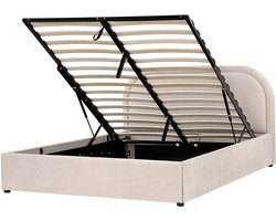 Bed met opbergruimte Stof QUILLIEN 140 x 200 cm Beige