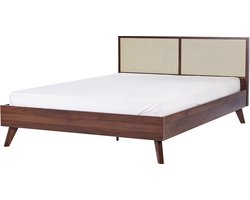 Bed Rotan MONPAZIER 180 x 200 cm Donkerbruin