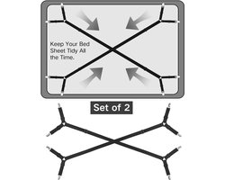Bed Sheet Fasteners, Verstelbare Driehoek Elastische Bretels Grijper Houder Bandjes Clip voor Bedlakens, Matrashoezen, Sofa Kussen