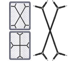 Bed Sheet Fasteners, Verstelbare Driehoek Elastische Bretels Grijper Houder Bandjes Clip voor Bedlakens, Matrashoezen, Sofa Kussen