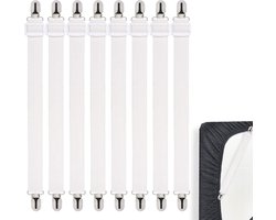 Bed Sheet Holder - 4 Pieces - Adjustable Bed Sheet Straps - Bed Sheet Clips voor Corner Attachment - Fitted Sheets - Mattress Covers - Sofas - Bedaccessoires - Bedlinnen