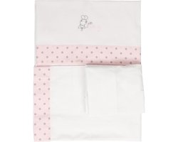 Bed sheet made of 100% cotton, hypoallergenic, breathable and environmentally friendly. Soft feeling. 3 pieces (sheet, fitted sheet with elastics and pillow). 100% production in Spain. (Zebra toys, mini cot 80 x 50 cm)