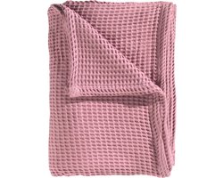 Bed Sprei Wafel - Bedsprei 2 persoons - Wafeldeken - 240x260 - Roze