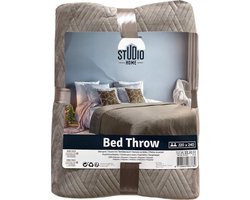 Bed sprei - zandkleur - 220x240 cm