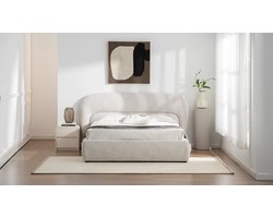 Bed Sunny- 160x200- Met Opbergruimte- Zonder Matras- Japandi Style boxsprings - Zetelsenbedden