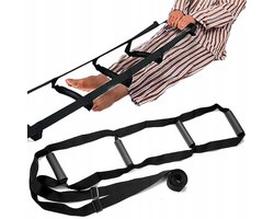 Bed Touwladder - Bedhulpmiddel - Bedgordel - 4 Antislip Handgreep - Verstelbaar - Polyester - Hulpapparaat - Hulpriem - Voor Ouderen Zieken en Revalidatie - Opstaan