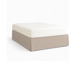 Bed Volant - Bedrok Boxspring - Decoratie Slaapkamer - Met Engelse Plooi - 150x200cm 32cm Hoog - Beige